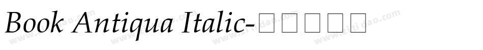 Book Antiqua Italic字体转换